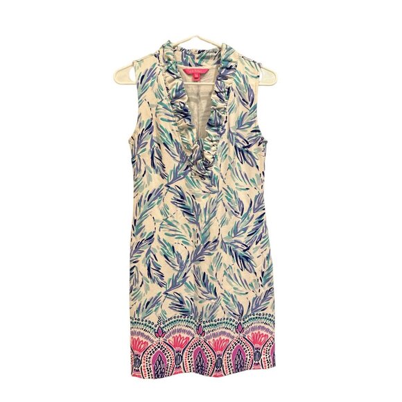 Lilly Pulitzer Tisbury Shift Resort Flock Together White Mini Dress , Size XS... - Picture 1 of 7